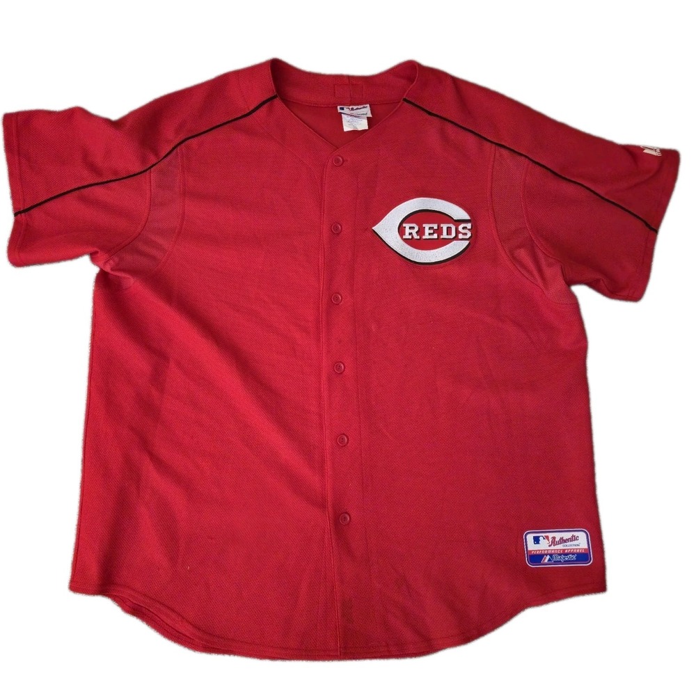 VTG 90's Majestic Authentic Collection Cincinnati Reds Blank Jersey Size XXL